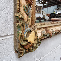 Lovely French 19th century hand painted wall mirror. Sourced from France and in good original detailed condition. Please see photos as it forms part of the description.