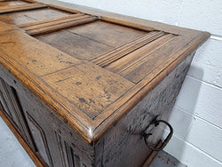 Rustic Early 19th Century French Oak Trunk | Antique & Vintage | Moonee Ponds Antiques | Australia Wide Delivery