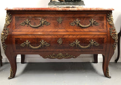Grande French Louis XV Style Two Drawer Marble Top Commode | Antique & Vintage | Moonee Ponds Antiques | Australia Wide Delivery