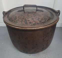Large French Brass Cauldron With Lid & Handle | Antique & Vintage | Moonee Ponds Antiques | Australia Wide Delivery