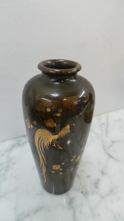 Japanese Bronze Inlaid Vase | Antique & Vintage | Moonee Ponds Antiques | Australia Wide Delivery