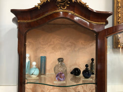 Stunning Antique Louis XV Style Walnut & Marquetry Inlay Vitrine | Antique & Vintage | Moonee Ponds Antiques | Australia Wide Delivery