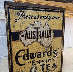 Fabulous Australian Ensign Edwards Tea Tin | Antique & Vintage | Moonee Ponds Antiques | Australia Wide Delivery