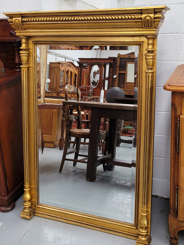 Stunning French Henry II gilt mantle mirror With Original Mirror. It has loads of charter and has been sourced from France. It is in good original detailed condition.