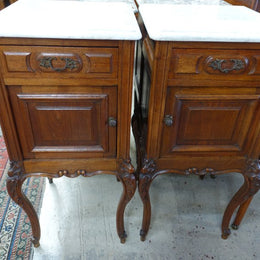 Pair Of French Walnut Bedside Cabinets-2