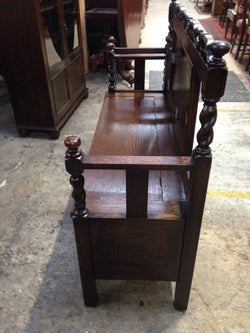 Jacobean Oak Hall Seat | Antique & Vintage | Moonee Ponds Antiques | Australia Wide Delivery