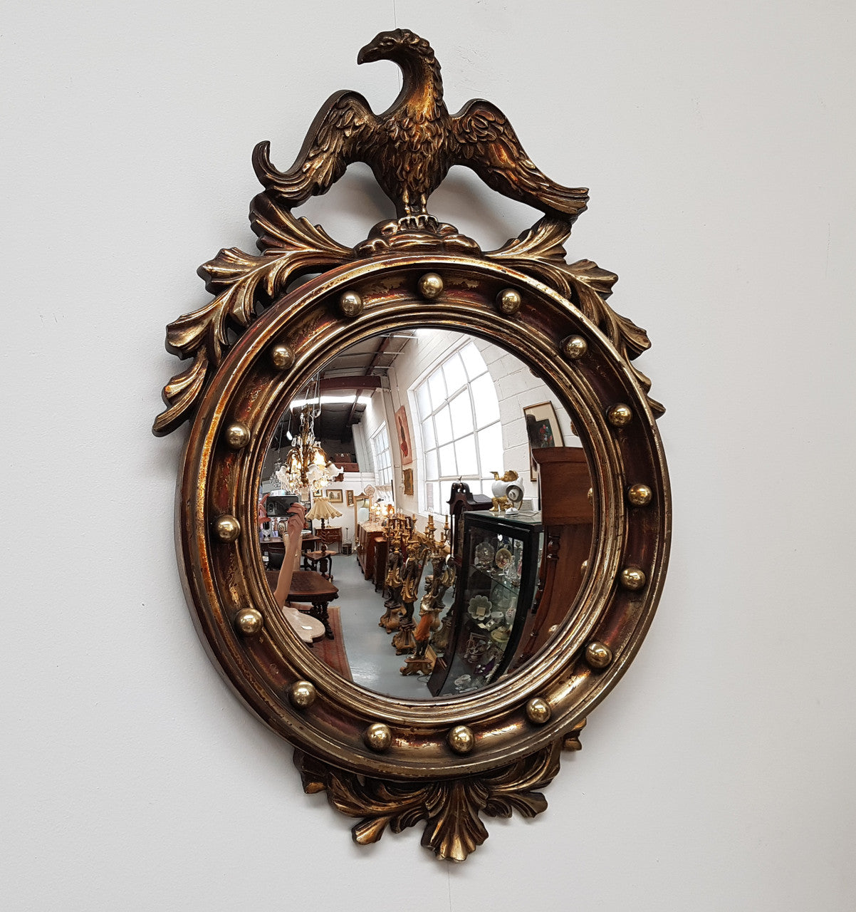 Gilt Convex Glass Mirror | Antique & Vintage | Moonee Ponds Antiques | Australia Wide Delivery