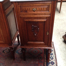 Pair French Marble Top Bedside Cabinets | Antique & Vintage | Moonee Ponds Antiques | Australia Wide Delivery