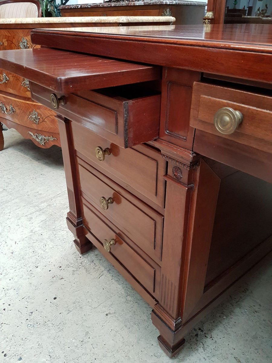 American 19th century Mahogany Partners Desk | Antique & Vintage | Moonee Ponds Antiques | Australia Wide Delivery