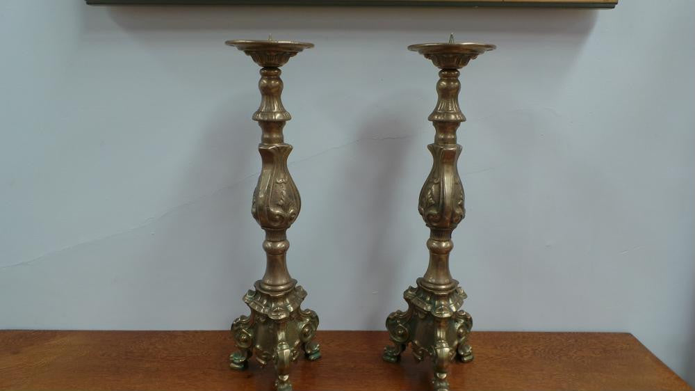 Pair of Brass Candlesticks | Antique & Vintage | Moonee Ponds Antiques | Australia Wide Delivery