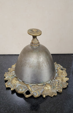 Vintage Brass & White Metal Store Counter Bell | Antique & Vintage | Moonee Ponds Antiques | Australia Wide Delivery