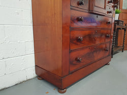 Victorian Flame Mahogany Chest Of Eight Drawers | Antique & Vintage | Moonee Ponds Antiques | Australia Wide Delivery