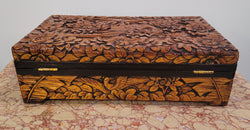 Vintage Unusual Camphor Wood Fitted Jewellery Box | Antique & Vintage | Moonee Ponds Antiques | Australia Wide Delivery