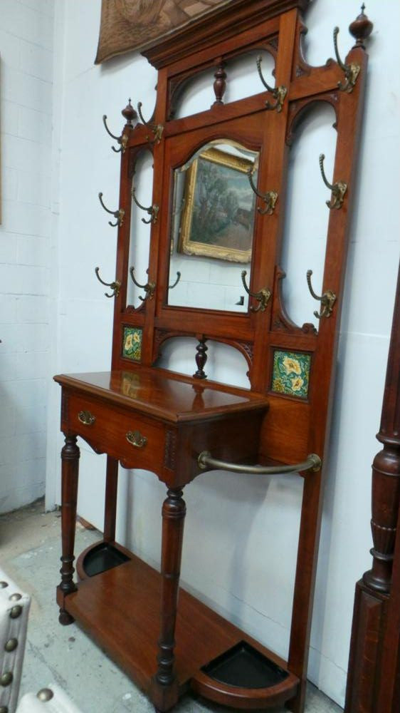 A Monumental Late Victorian Walnut Hall Stand