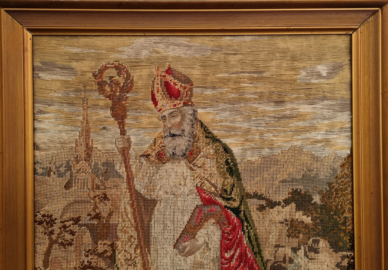 Antique Wool-Work Religious Framed Picture | Antique & Vintage | Moonee Ponds Antiques | Australia Wide Delivery