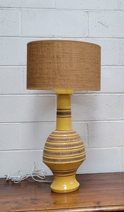 Impressive Vintage Mid-Century Bitossi Italian Terra Cotta Lamp Base & Shade | Antique & Vintage | Moonee Ponds Antiques | Australia Wide Delivery