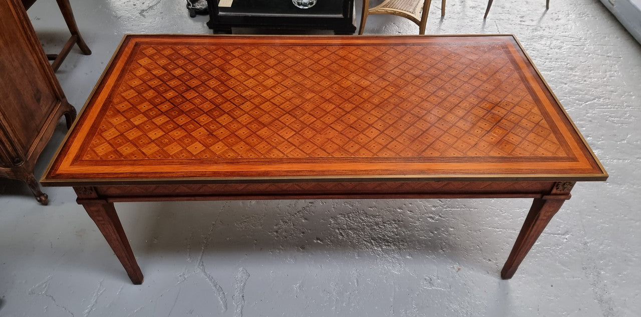 Beautiful French Louis XVI Style Inlaid Coffee Table | Antique & Vintage | Moonee Ponds Antiques | Australia Wide Delivery