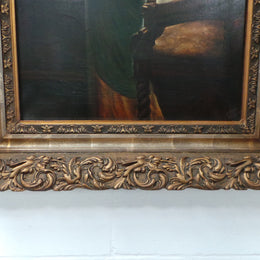 Sensational Antique Oil Painting On Canvas