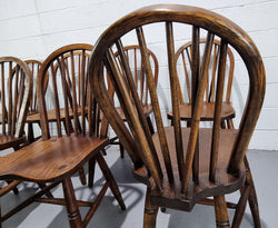 Set Of Eight English Oak Cottage Chairs | Antique & Vintage | Moonee Ponds Antiques | Australia Wide Delivery