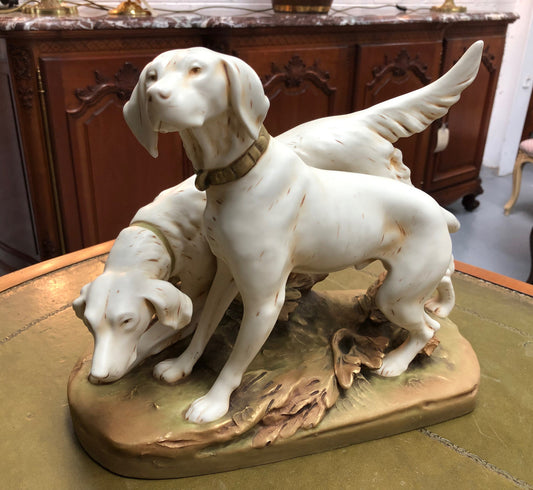 Beautiful Amphora Dogs Statue