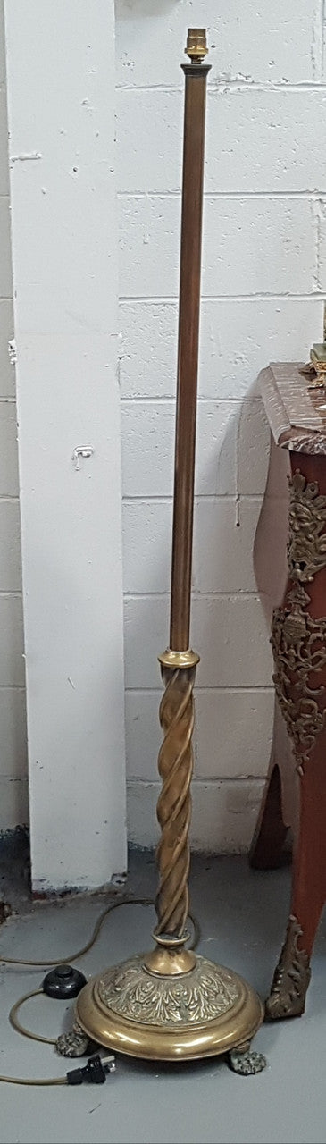 Victorian Brass Standard lamp