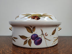 Royal Worcester Porcelain Gold Trim & Knob “Evesham” Pattern Casserole Dish | Antique & Vintage | Moonee Ponds Antiques | Australia Wide Delivery