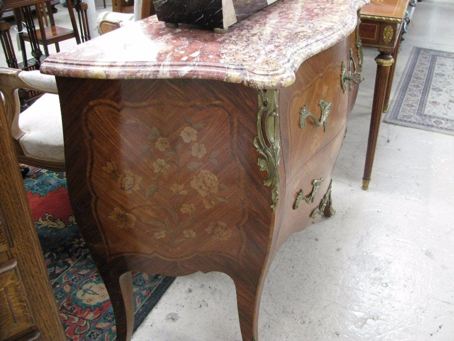 French Marquetry Inlaid Commode