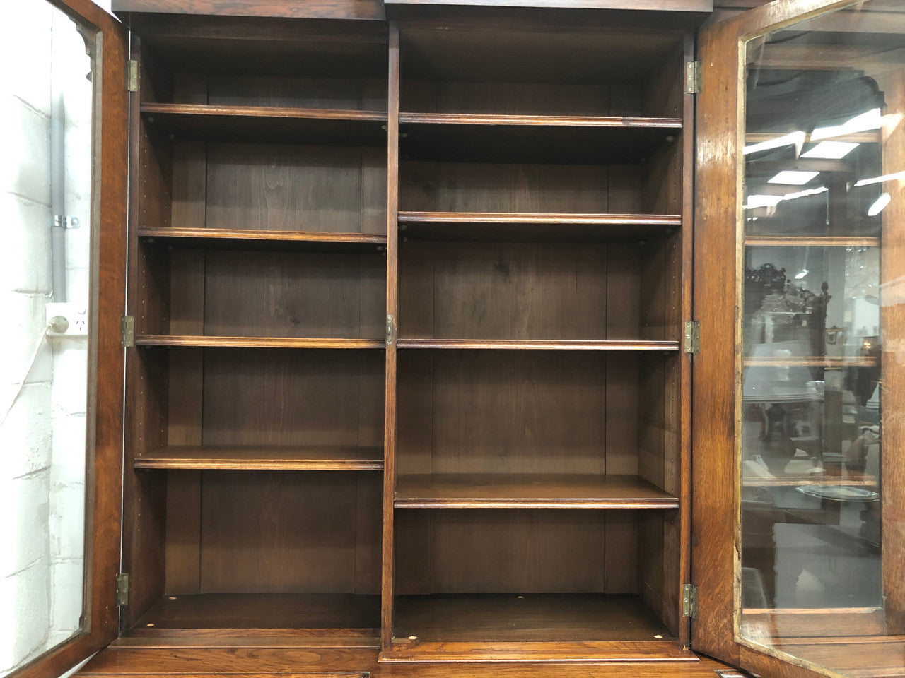 Amazing Six Door Oak English Bookcase | Antique & Vintage | Moonee Ponds Antiques | Australia Wide Delivery