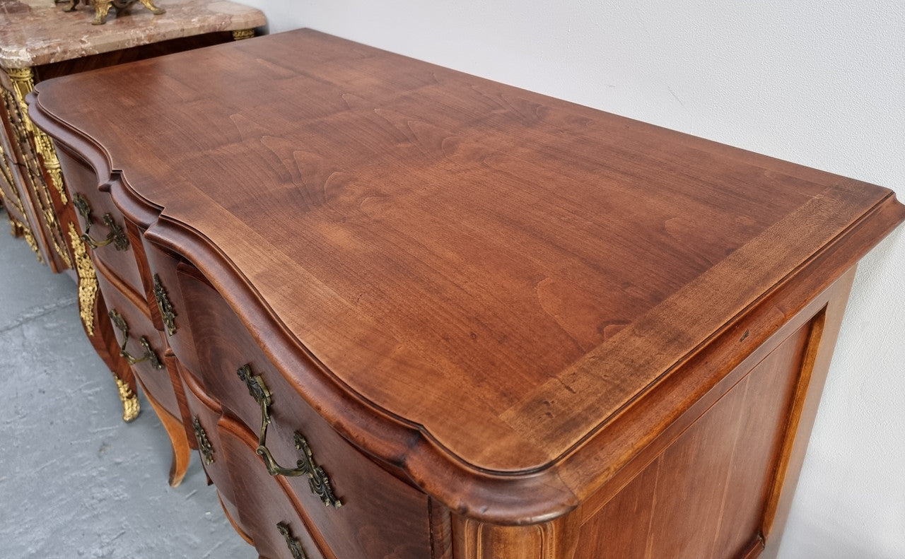 Elegant French Louis XV Style Cherrywood Commode with Two Drawers | Antique & Vintage | Moonee Ponds Antiques | Australia Wide Delivery