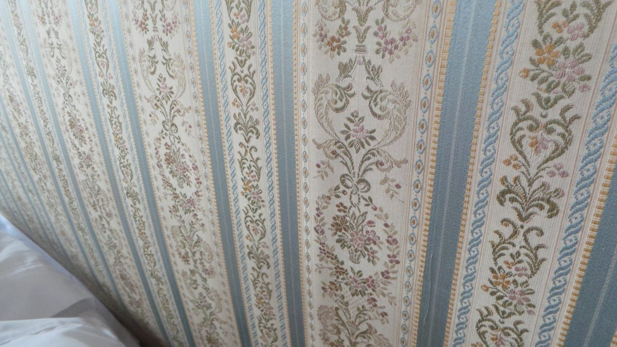 French Chalk Painted Upholstered Queen Size Bed | Antique & Vintage | Moonee Ponds Antiques | Australia Wide Delivery