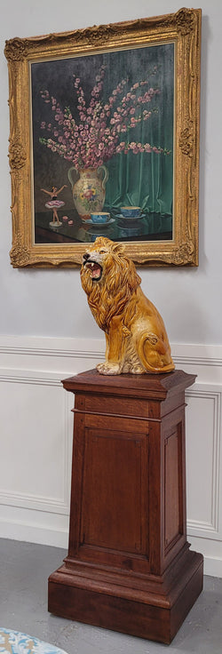 Sourced From France a Large French Oak Pedestal | Antique & Vintage | Moonee Ponds Antiques | Australia Wide Delivery