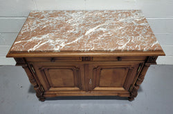 Stunning French Walnut Henry II Style Marble Top Side Cabinet | Antique & Vintage | Moonee Ponds Antiques | Australia Wide Delivery