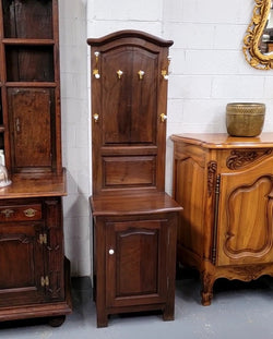 Lovely Entrance Piece With Shelf Single Door Cupboard & Hooks | Antique & Vintage | Moonee Ponds Antiques | Australia Wide Delivery