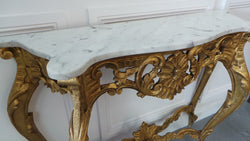 Louis XV Style French Beautifully Carved Gilt Console Table | Antique & Vintage | Moonee Ponds Antiques | Australia Wide Delivery