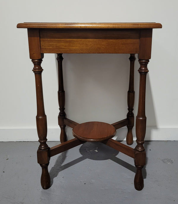 Beautiful art deco walnut occasional table. In good original detailed condition.
