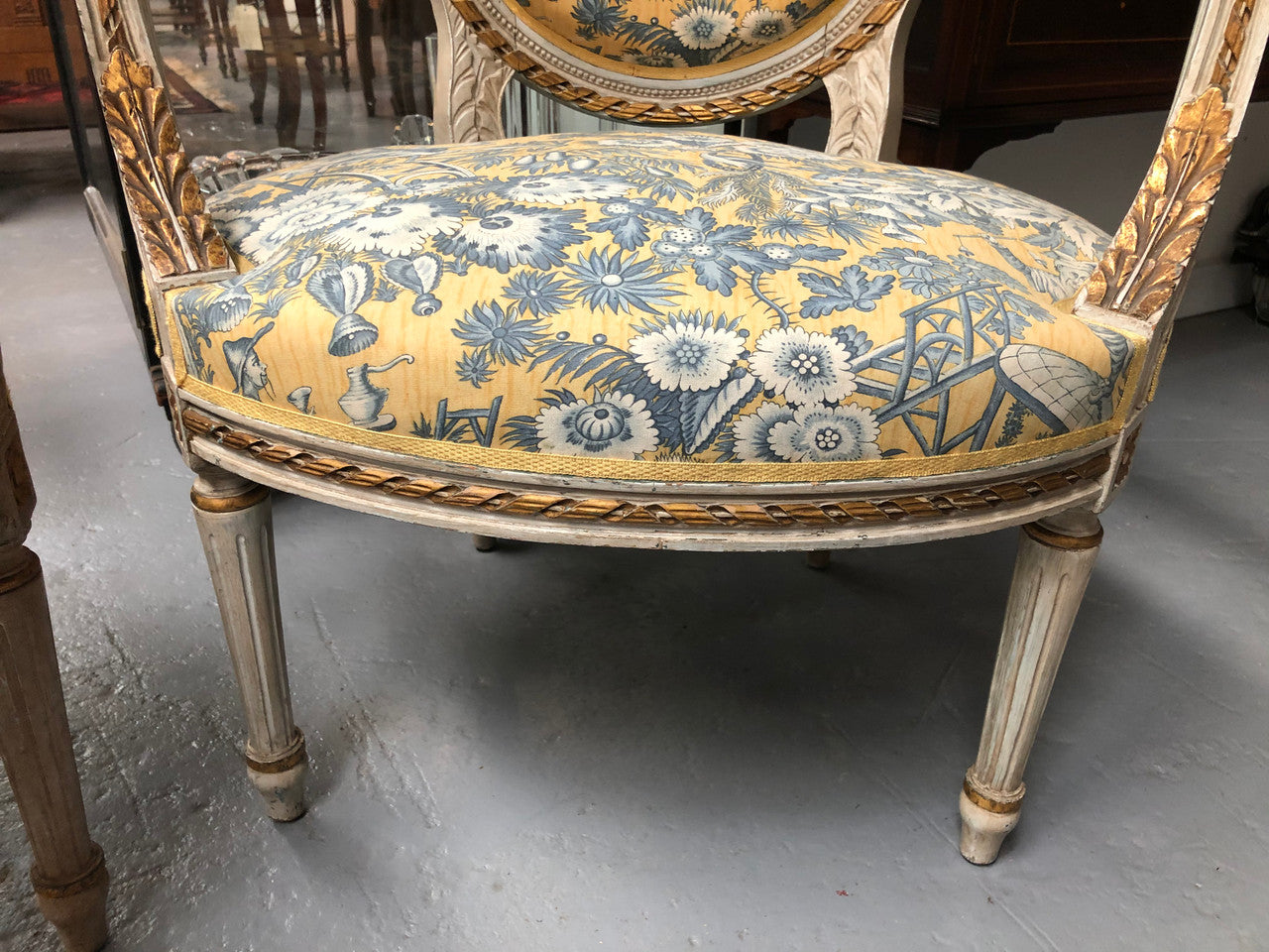 Beautiful Pair of French upholstered Arm chairs | Antique & Vintage | Moonee Ponds Antiques | Australia Wide Delivery