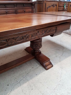 French Oak Extension Dining Table-1 | Antique & Vintage | Moonee Ponds Antiques | Australia Wide Delivery