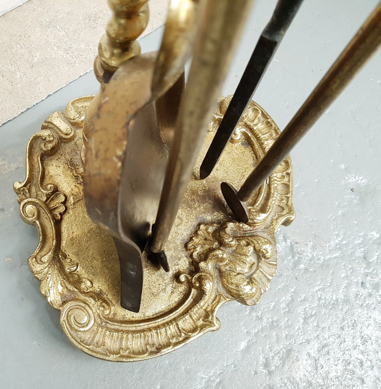 French Set of Bronze Fire Tools | Antique & Vintage | Moonee Ponds Antiques | Australia Wide Delivery