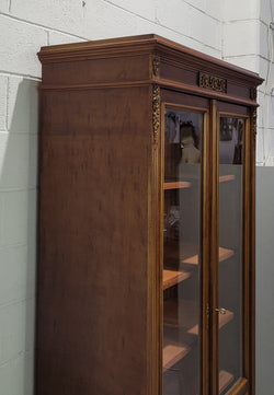 Walnut French Two Door Bookcase | Antique & Vintage | Moonee Ponds Antiques | Australia Wide Delivery