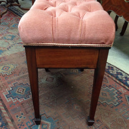 English Mahogany Piano Stool-1