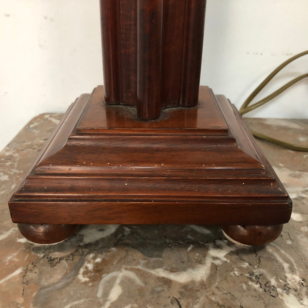 Very nice Australian cedar carved lamp base. It is in good working condition.