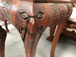 Beautifully carved Small Desk and stool | Antique & Vintage | Moonee Ponds Antiques | Australia Wide Delivery