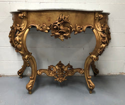 Grand 19th Century French Marble Top Giltwood Console | Antique & Vintage | Moonee Ponds Antiques | Australia Wide Delivery