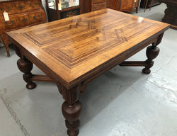 Superb Oak & Walnut 19th Century Parquetry Top Extension Table | Antique & Vintage | Moonee Ponds Antiques | Australia Wide Delivery