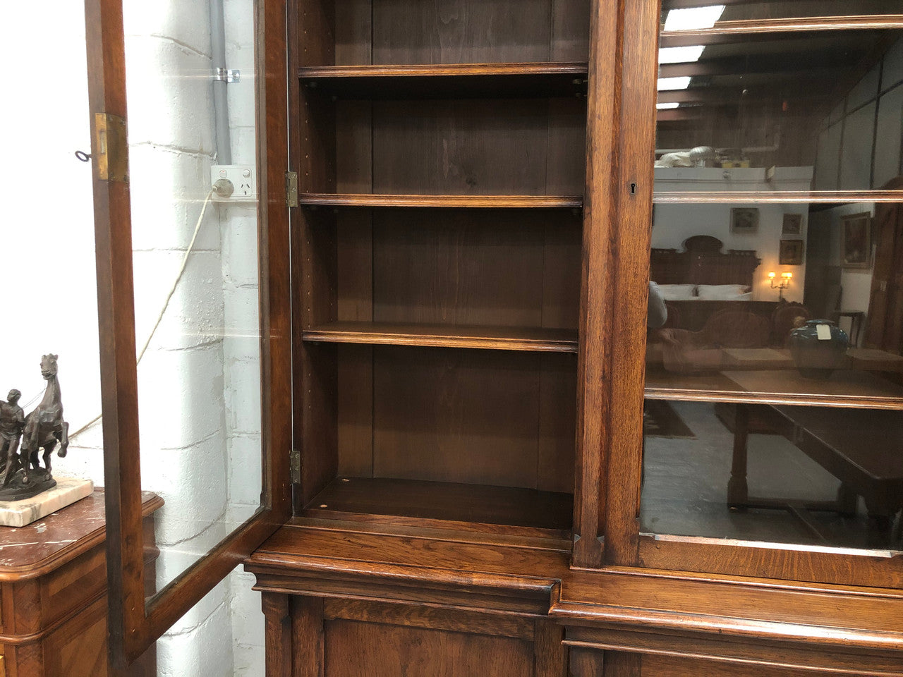 Amazing Six Door Oak English Bookcase | Antique & Vintage | Moonee Ponds Antiques | Australia Wide Delivery