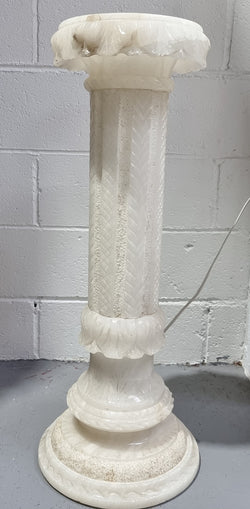 White Alabaster Floor Lamp Column Pedestal | Antique & Vintage | Moonee Ponds Antiques | Australia Wide Delivery