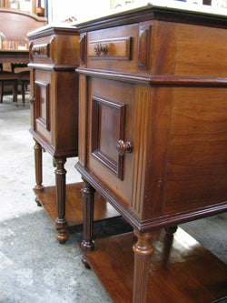 Pair Of French Mahogany Bedside Cabinets | Antique & Vintage | Moonee Ponds Antiques | Australia Wide Delivery