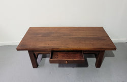 French Farmhouse Style Heavy Oak Coffee Table | Antique & Vintage | Moonee Ponds Antiques | Australia Wide Delivery