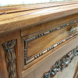 French Burr Walnut Buffet