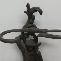 An Antique French Heavy Bronze Umbrella Stand